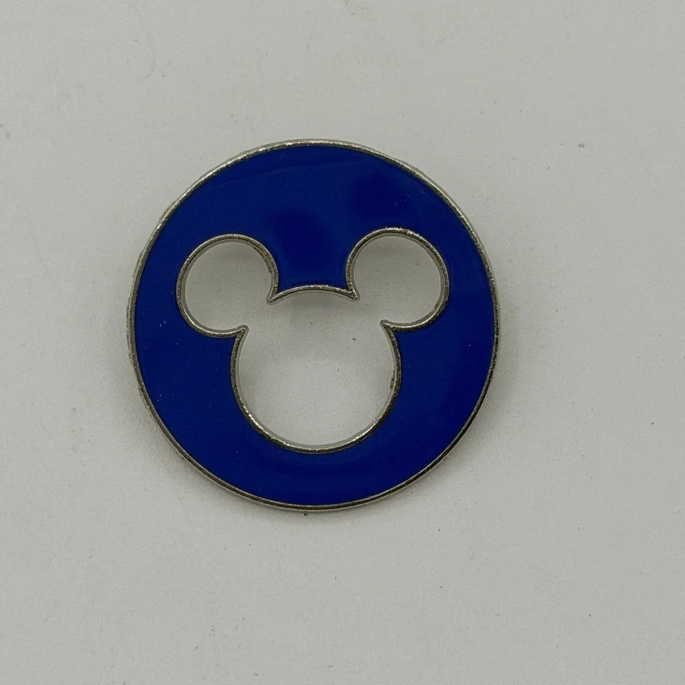 Disney Trading Pin Mickey Ears Mickey Mouse Icon Blue Cutout Disney Pin